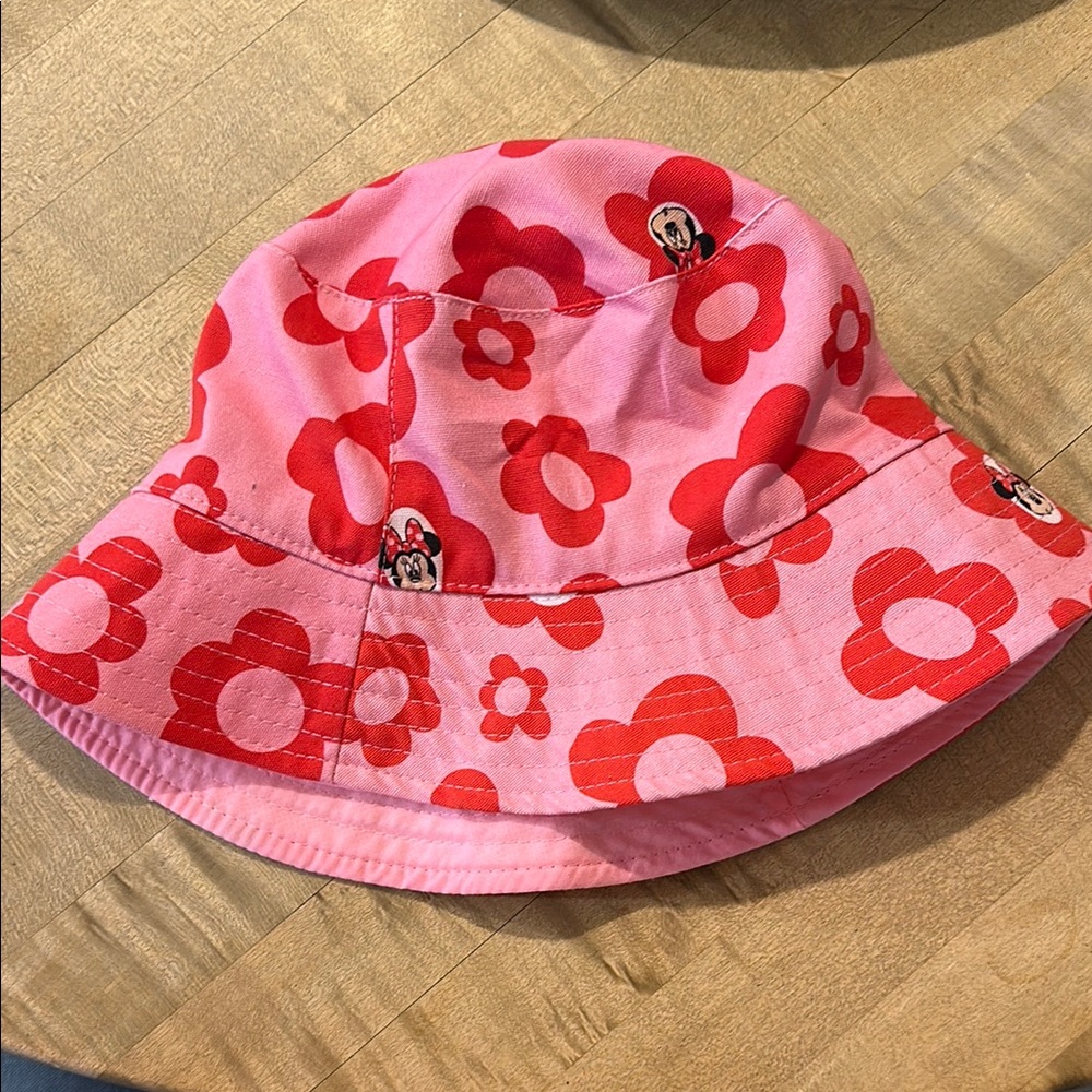 Pink and Red Floral Disney bucket hat